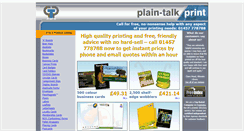 Desktop Screenshot of plaintalkprint.com